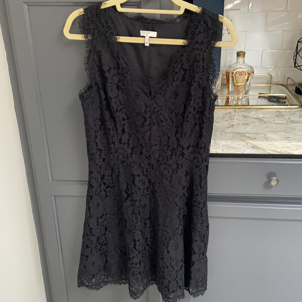 Joie black lace dress